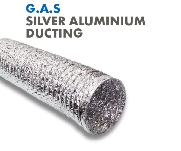 G.A.S Silver Aluminium Ducting 10m 254mm